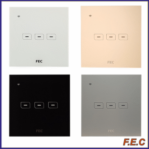 کلید سه پل طرح مدرن (تاچ و هوشمند) FEC-SW-03 & FEC-TS-03