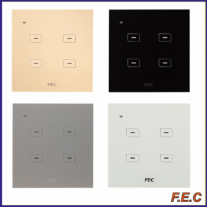 کلید چهار پل طرح مدرن (تاچ و هوشمند) FEC-SW-04 & FEC-TS-04
